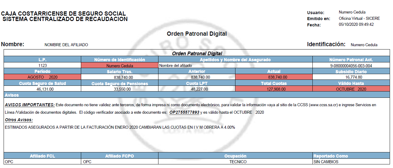 Imagen de orden patronal